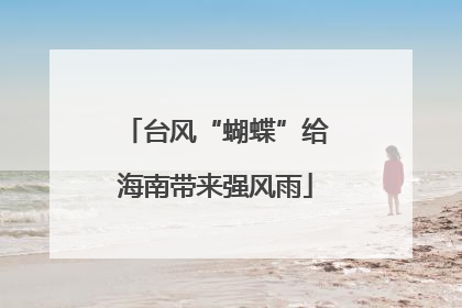 台风“蝴蝶”给海南带来强风雨