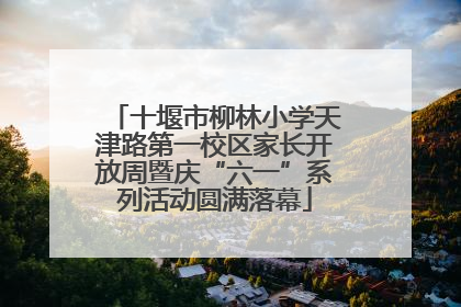 十堰市柳林小学天津路第一校区家长开放周暨庆“六一”系列活动圆满落幕