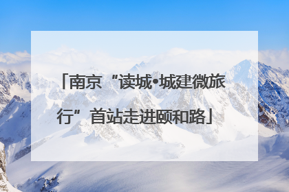 南京“读城•城建微旅行”首站走进颐和路