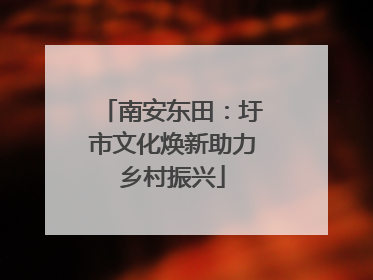 南安东田：圩市文化焕新助力乡村振兴