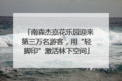 南森杰嘉花乐园迎来第三万名游客，用“轻脚印”激活林下空间