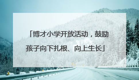 博才小学开放活动，鼓励孩子向下扎根、向上生长