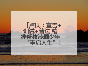 卢氏：宣告+训诫+普法 精准帮教涉罪少年“重启人生”