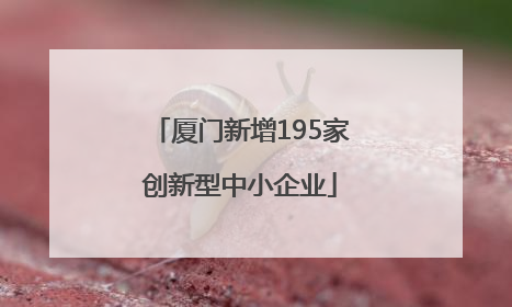 厦门新增195家创新型中小企业