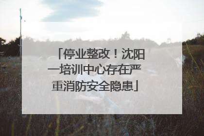 停业整改！沈阳一培训中心存在严重消防安全隐患