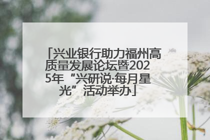 兴业银行助力福州高质量发展论坛暨2025年“兴研说·每月星光”活动举办