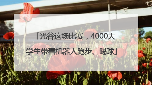 光谷这场比赛，4000大学生带着机器人跑步、踢球