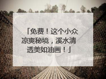 免费！这个小众凉爽秘境，溪水清透美如油画！
