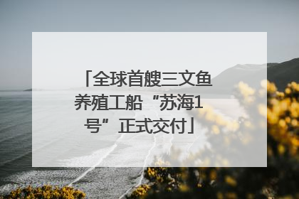 全球首艘三文鱼养殖工船“苏海1号”正式交付