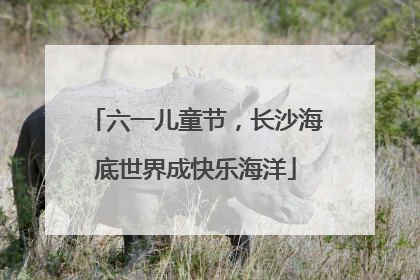 六一儿童节，长沙海底世界成快乐海洋