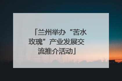 兰州举办“苦水玫瑰”产业发展交流推介活动