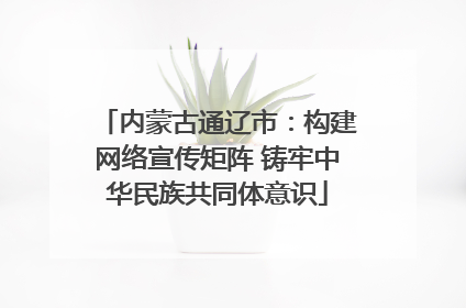 内蒙古通辽市：构建网络宣传矩阵 铸牢中华民族共同体意识