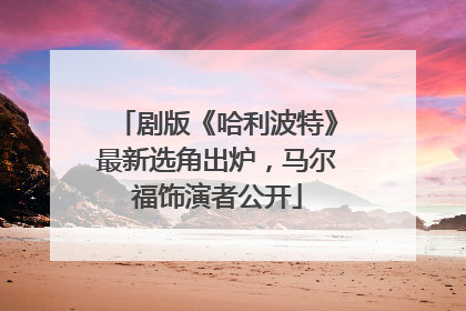 剧版《哈利波特》最新选角出炉，马尔福饰演者公开