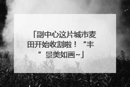 副中心这片城市麦田开始收割啦！“丰”景美如画~
