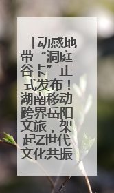 动感地带“洞庭谷卡”正式发布！湖南移动跨界岳阳文旅，架起Z世代文化共振桥梁