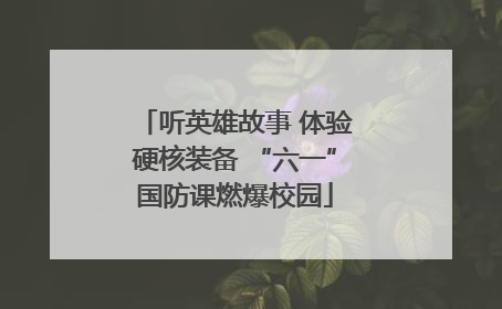 听英雄故事 体验硬核装备 “六一”国防课燃爆校园
