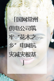 国网常州供电公司筑牢“花木之乡”电网抗灾减灾根基