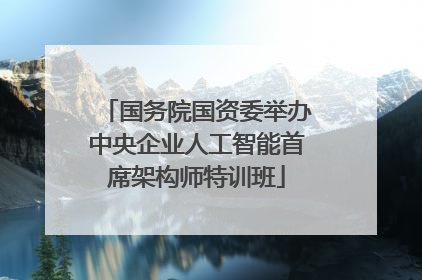 国务院国资委举办中央企业人工智能首席架构师特训班