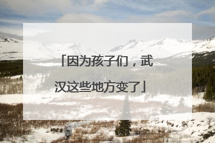 因为孩子们，武汉这些地方变了