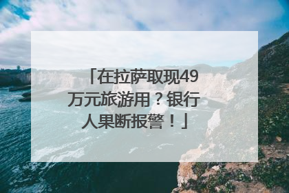 在拉萨取现49万元旅游用？银行人果断报警！