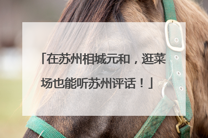 在苏州相城元和，逛菜场也能听苏州评话！
