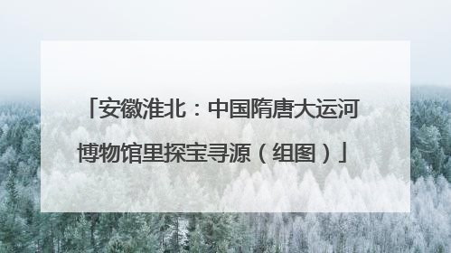 安徽淮北：中国隋唐大运河博物馆里探宝寻源（组图）