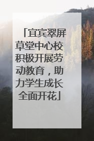 宜宾翠屏草堂中心校积极开展劳动教育，助力学生成长全面开花