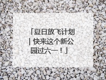 夏日放飞计划｜快来这个新公园过六一！