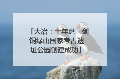 大冶：十年磨一剑 铜绿山国家考古遗址公园创建成功