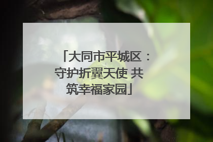 大同市平城区：守护折翼天使 共筑幸福家园