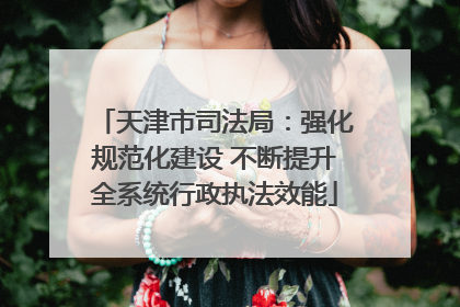 天津市司法局：强化规范化建设 不断提升全系统行政执法效能