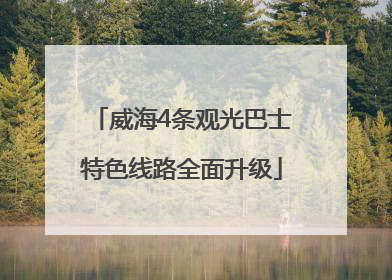威海4条观光巴士特色线路全面升级