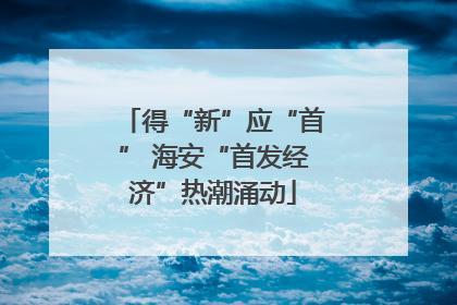 得“新”应“首” 海安“首发经济”热潮涌动