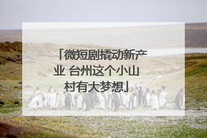 微短剧撬动新产业 台州这个小山村有大梦想