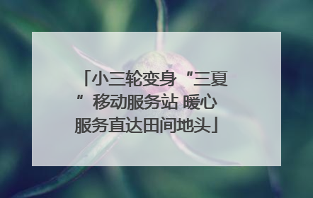 小三轮变身“三夏”移动服务站 暖心服务直达田间地头