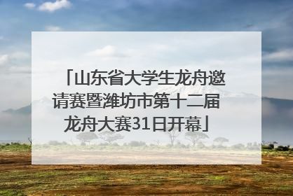 山东省大学生龙舟邀请赛暨潍坊市第十二届龙舟大赛31日开幕