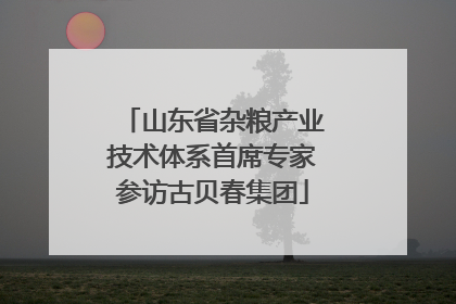 山东省杂粮产业技术体系首席专家参访古贝春集团