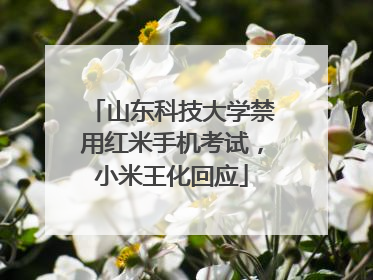 山东科技大学禁用红米手机考试，小米王化回应