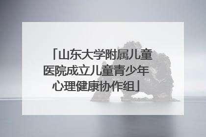 山东大学附属儿童医院成立儿童青少年心理健康协作组