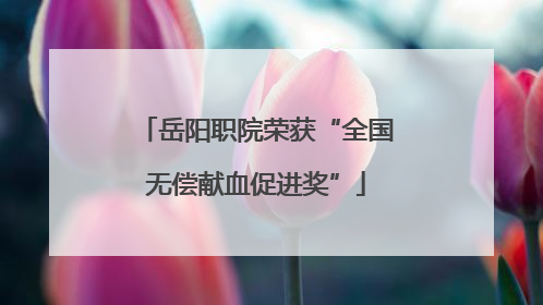 岳阳职院荣获“全国无偿献血促进奖”