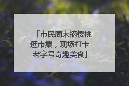 市民周末摘樱桃逛市集，现场打卡老字号奇趣美食
