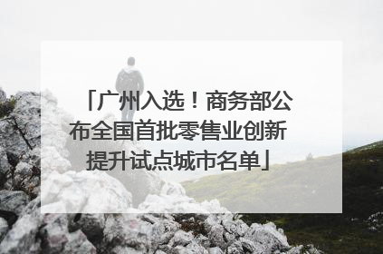 广州入选！商务部公布全国首批零售业创新提升试点城市名单