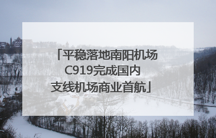 平稳落地南阳机场 C919完成国内支线机场商业首航