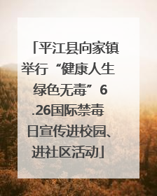 平江县向家镇举行“健康人生 绿色无毒”6.26国际禁毒日宣传进校园、进社区活动