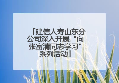 建信人寿山东分公司深入开展“向张富清同志学习”系列活动