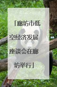 廊坊市低空经济发展座谈会在廊坊举行