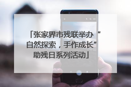 张家界市残联举办“自然探索，手作成长”助残日系列活动