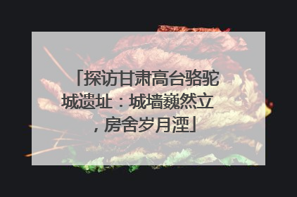 探访甘肃高台骆驼城遗址：城墙巍然立，房舍岁月湮