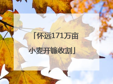 怀远171万亩小麦开镰收割