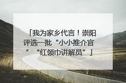 我为家乡代言！崇阳评选一批“小小推介官”“红领巾讲解员”